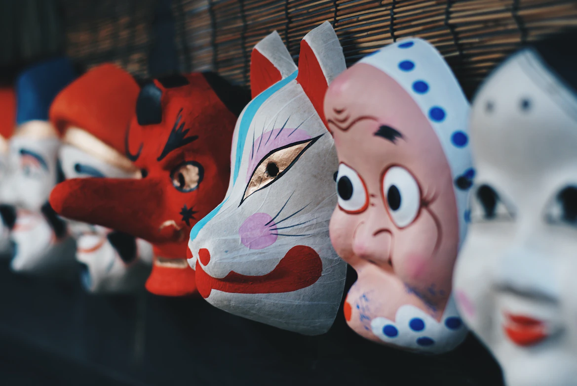 Picture of various anime masks